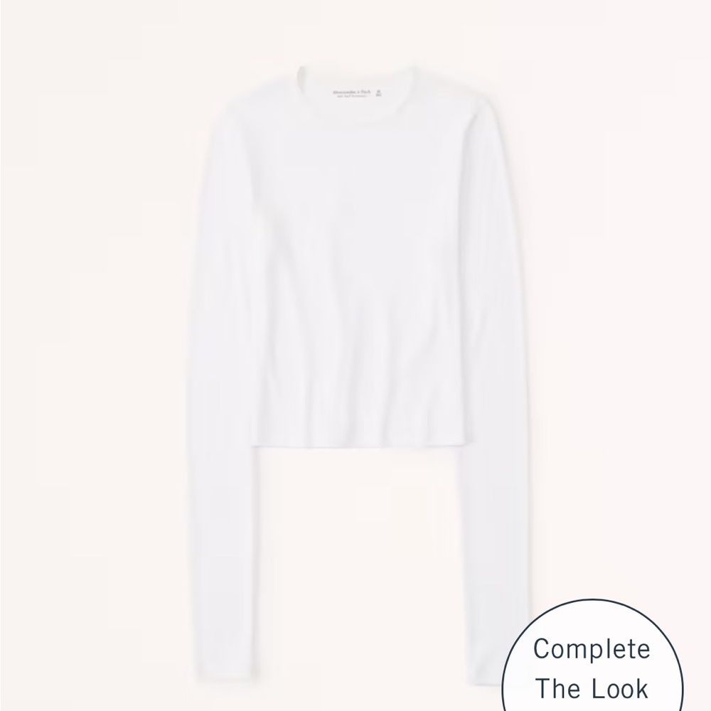 Abercrombie Long-Sleeve Featherweight Rib Top. Online exclusive only.